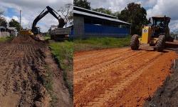 Comunidade do Sampaio supera obstáculos logísticos e avança na pavimentação em concreto